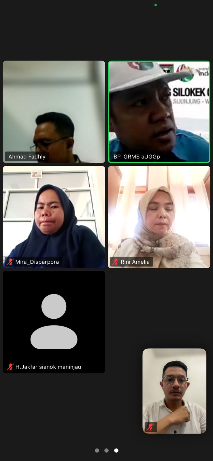 Rapat Virtual Penguatan Geopark Ngarai Sianok Maninjau Melalui Dana Hibah