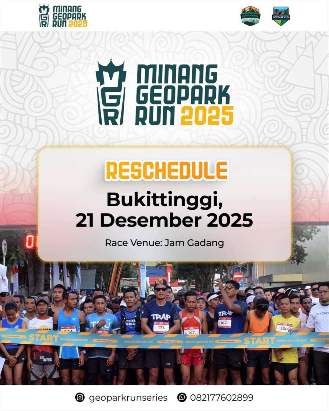 Dampak Bencana Hidrometeorologi, Minang Geopark Run 2025 Resmi Dijadwalkan Ulang ke 21 Desember