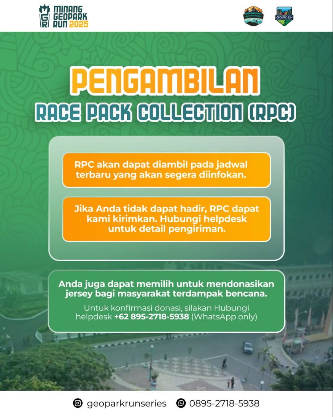 Update Minang Geopark Run 2025: Jadwal Baru RPC, Layanan Kirim Gratis, hingga Opsi Donasi Jersey